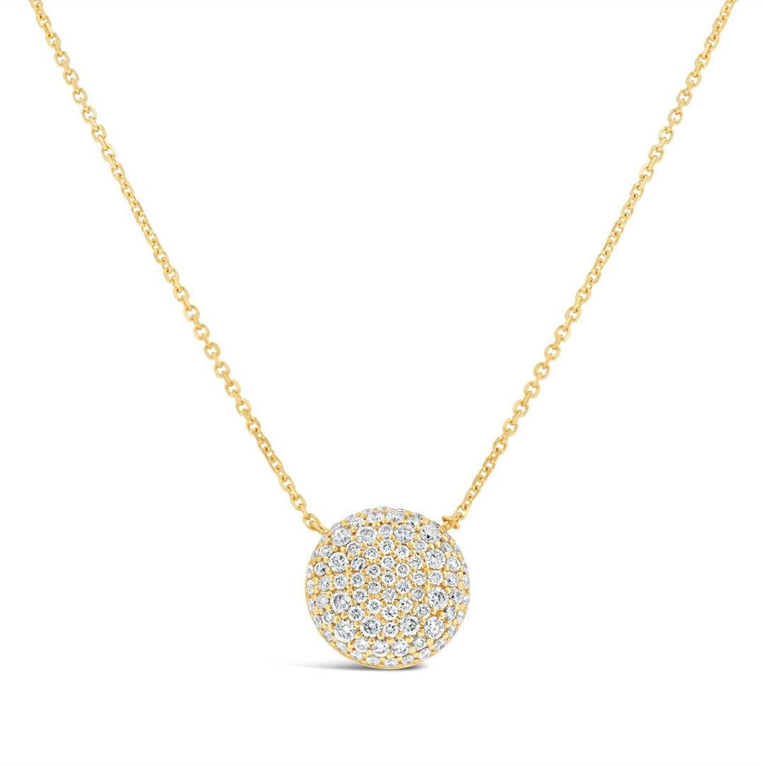 Pave Diamond Circle Necklace - The Diamond Guys