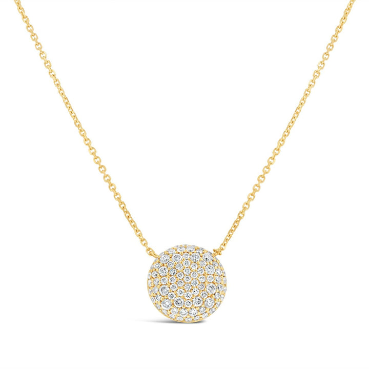 Pave Diamond Circle Necklace - The Diamond Guys
