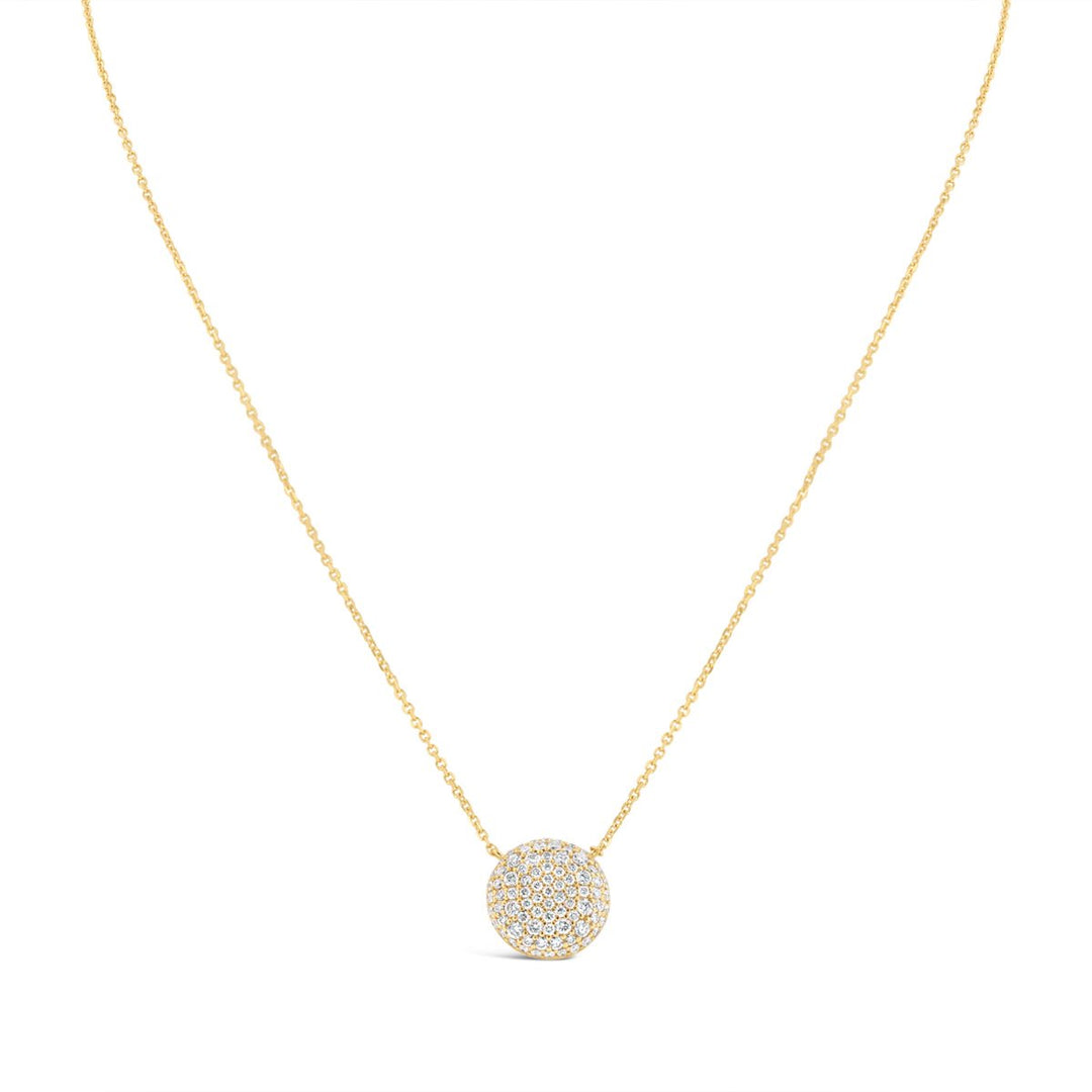 Pave Diamond Circle Necklace - The Diamond Guys