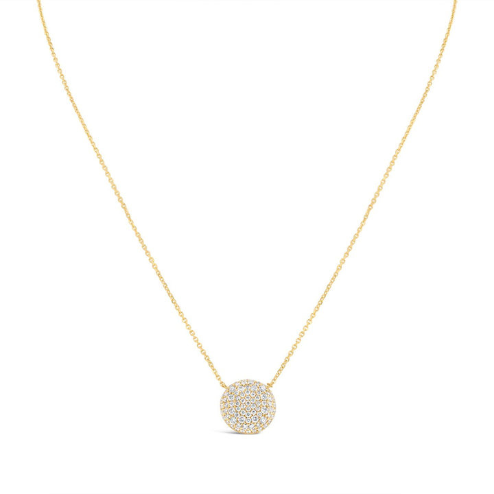 Pave Diamond Circle Necklace - The Diamond Guys