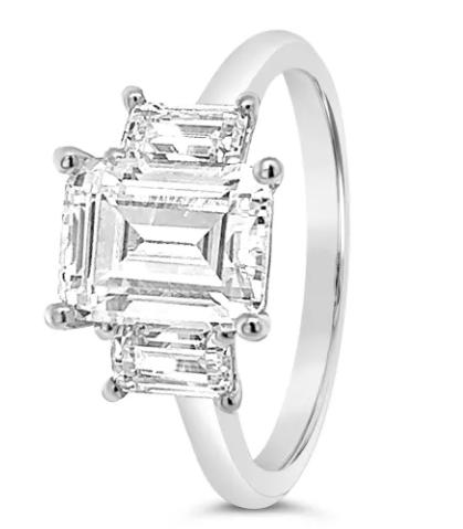 Three Stone Diamond Engagement Ring