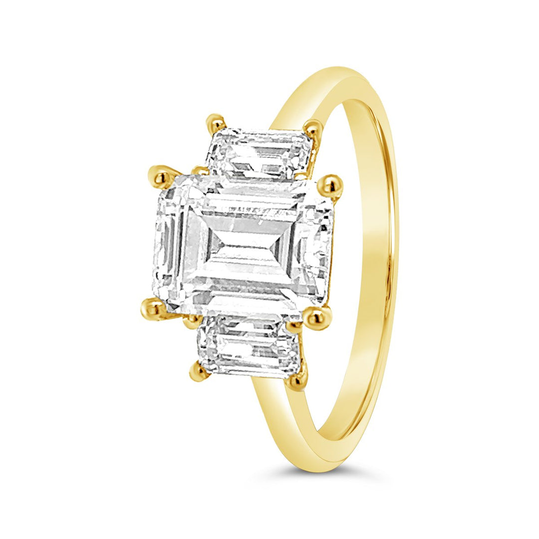 Three Stone Diamond Engagement Ring