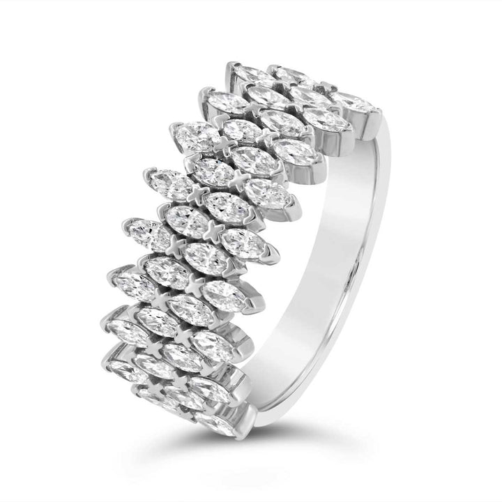 Wide Diamond Cocktail Ring