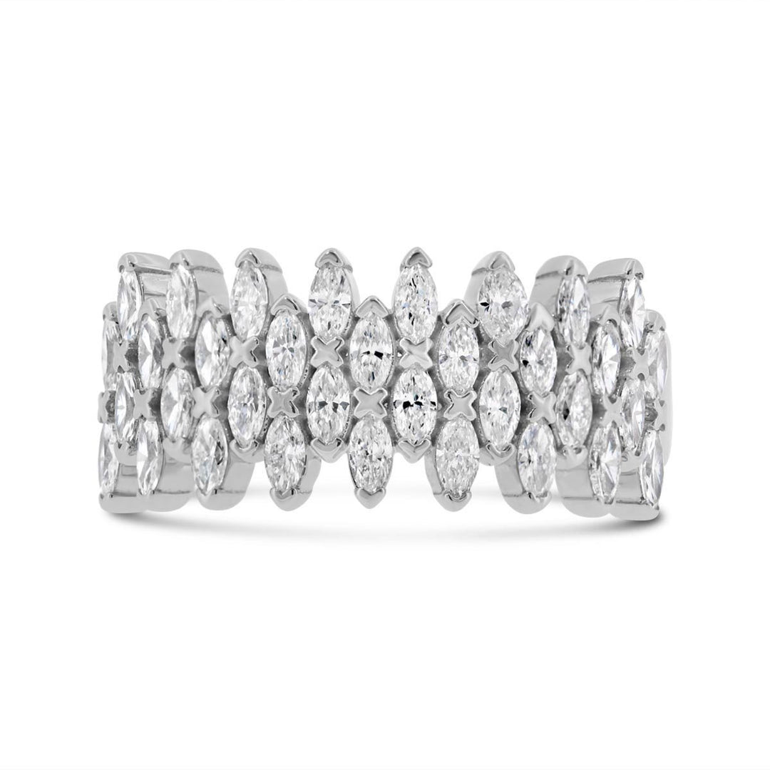 Wide Diamond Cocktail Ring