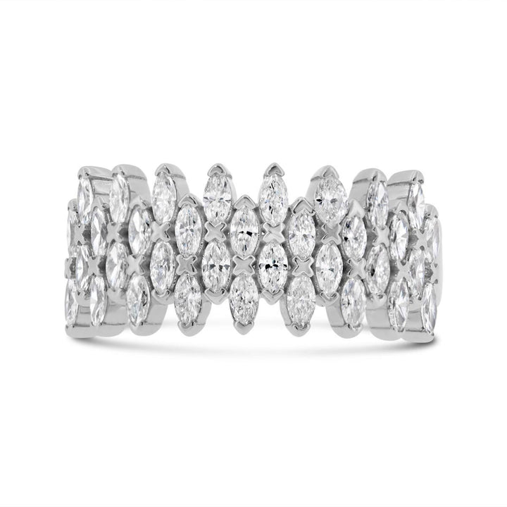 Wide Diamond Cocktail Ring