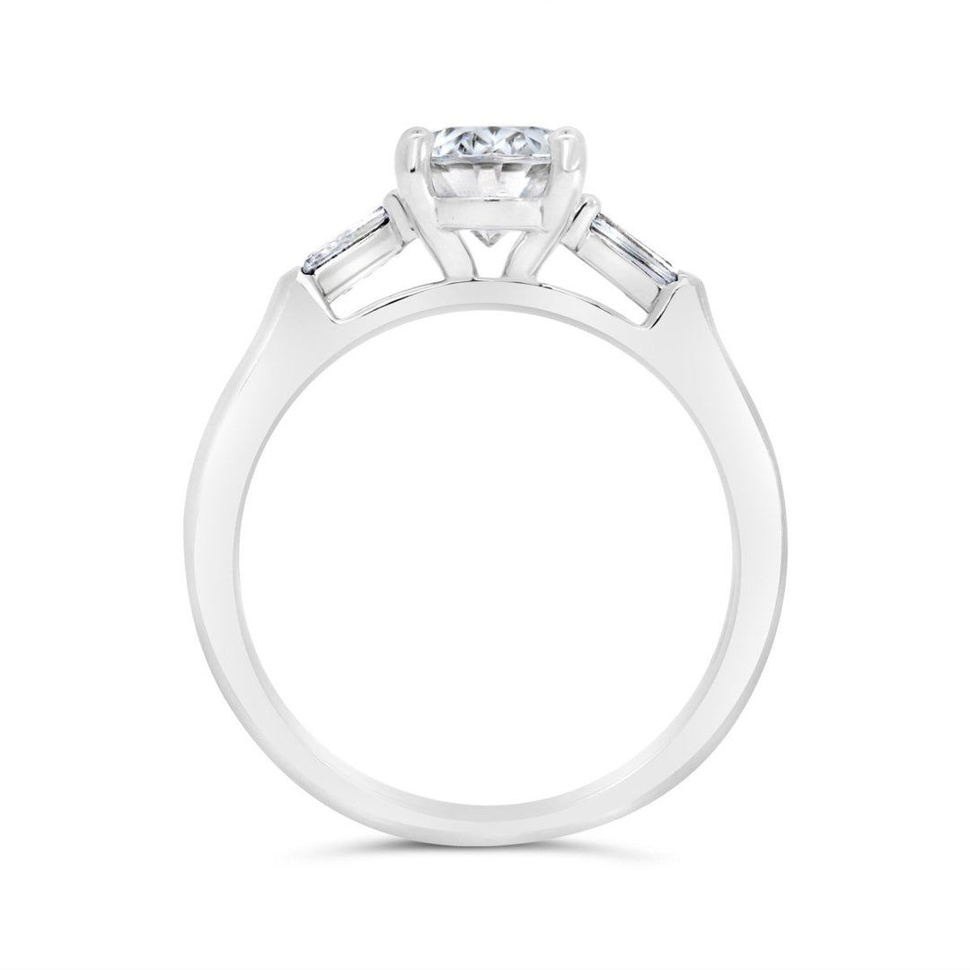 Three Stone Diamond Engagement Ring - N0019SMA-OV