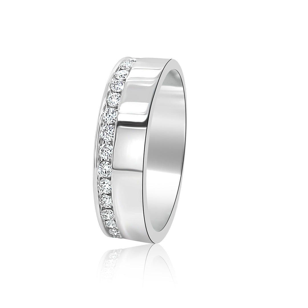 White Gold Diamond Wedding Band - KA50206R - The Diamond Guys