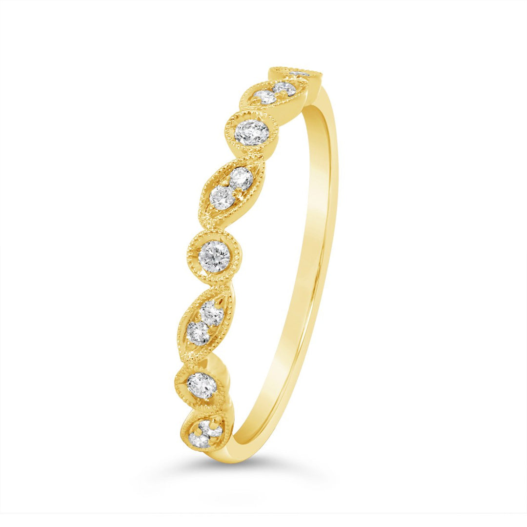 Bezel Set Milgrain Diamond Band  - 5R1564DW