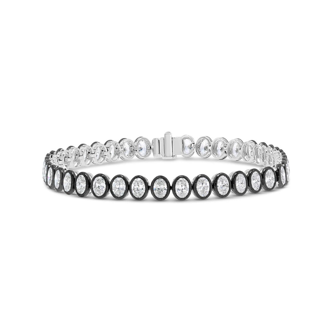 Lab Grown Diamond Bracelet with Black Rhodium Plating - The Diamond Guys