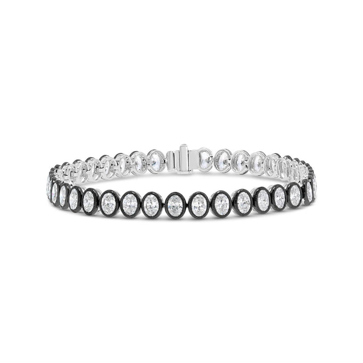 Lab Grown Diamond Bracelet with Black Rhodium Plating - The Diamond Guys