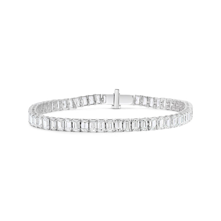 Emerald Cut Lab Grown Diamond Tennis Bracelet - AV1172LBR