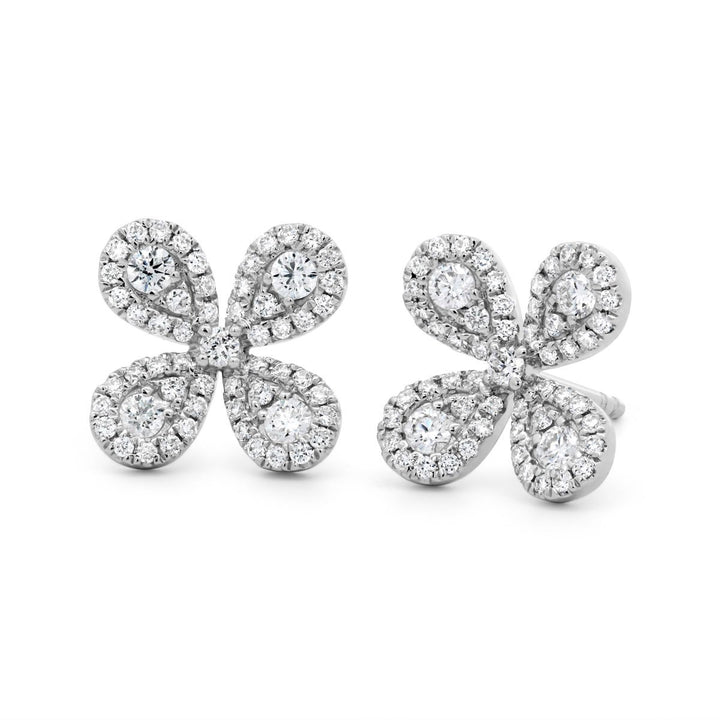 Four Leaf Diamond Clover Studs - ADE29102 - The Diamond Guys
