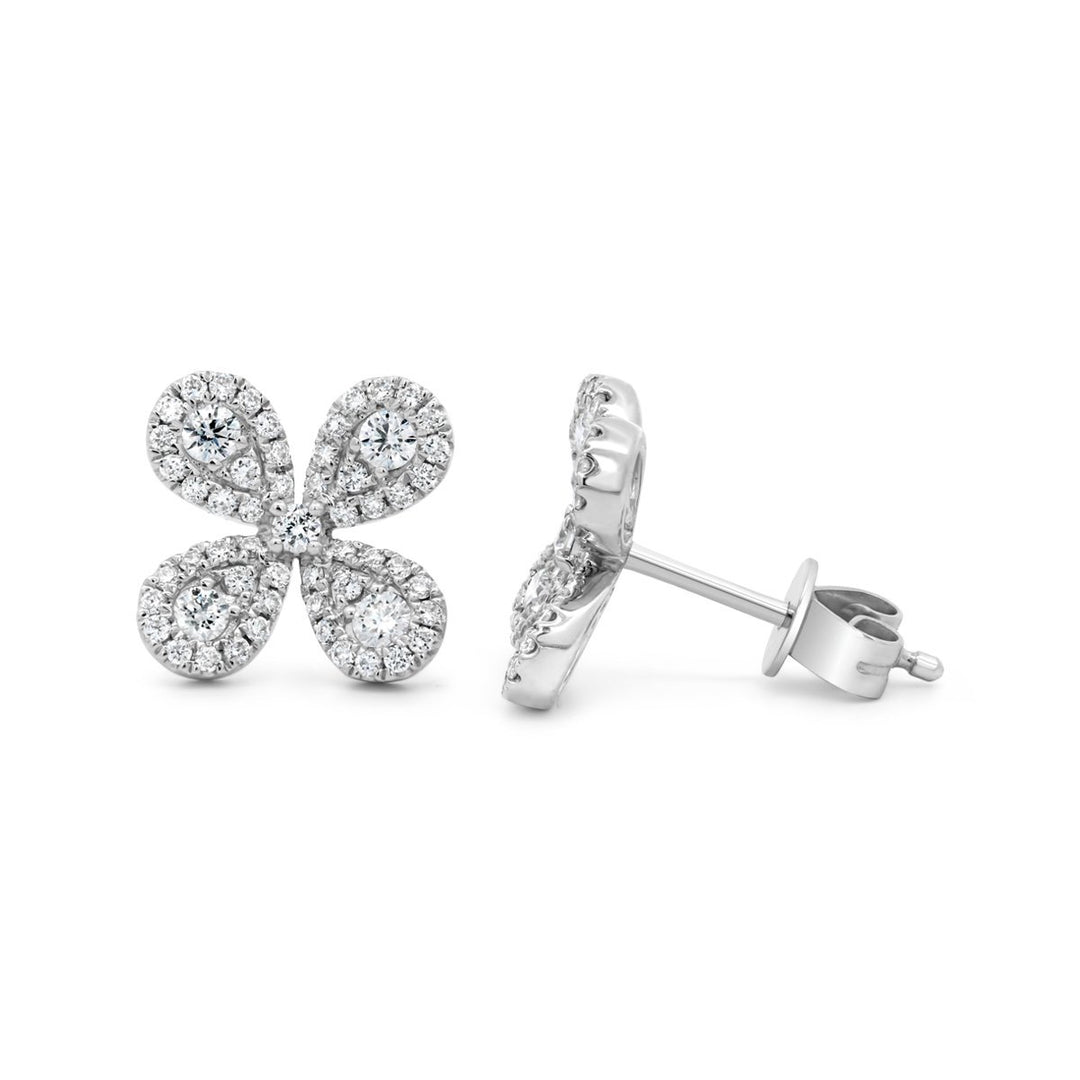 Four Leaf Diamond Clover Studs - ADE29102 - The Diamond Guys