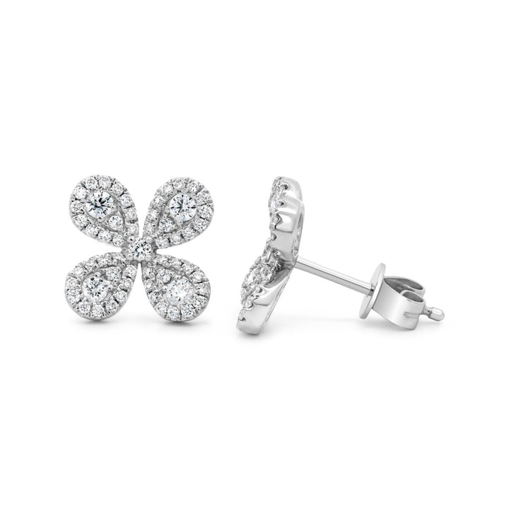 Four Leaf Diamond Clover Studs - ADE29102 - The Diamond Guys