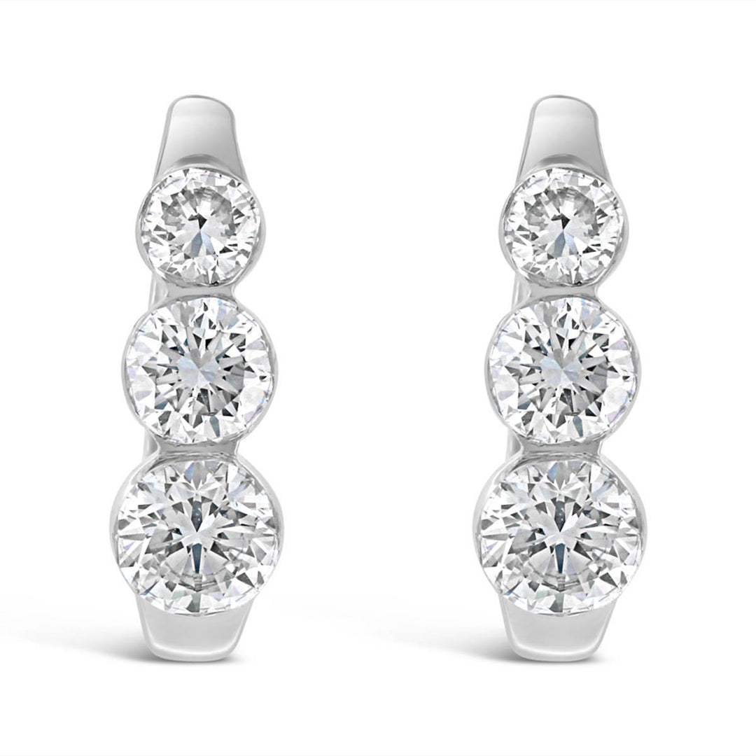 Lab Grown Gradual Diamond Huggie Earrings