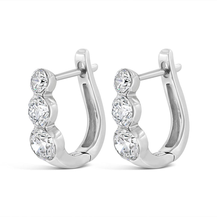 Lab Grown Gradual Diamond Huggie Earrings
