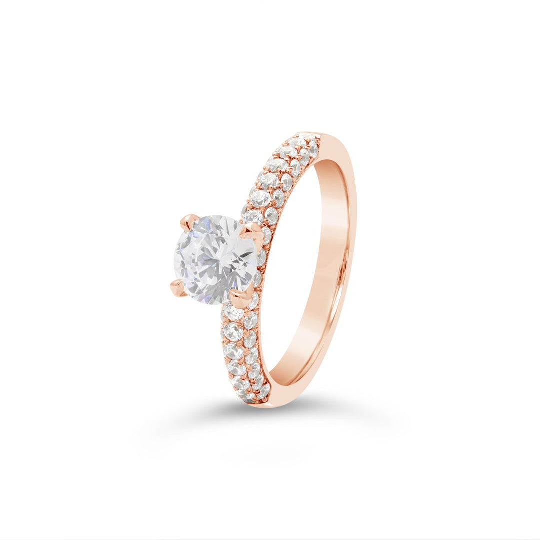 Pave Diamond Engagement Ring
