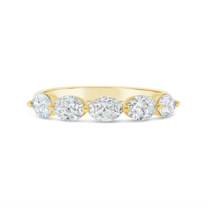 Lab Grown East to West Oval Diamond Band