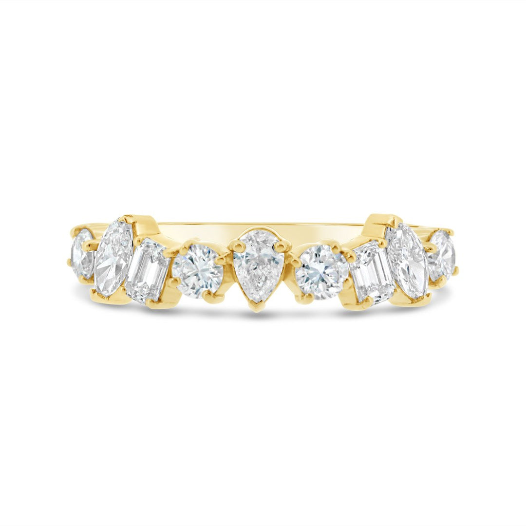 Lab Grown Half Way Set Multishaped Diamond Band