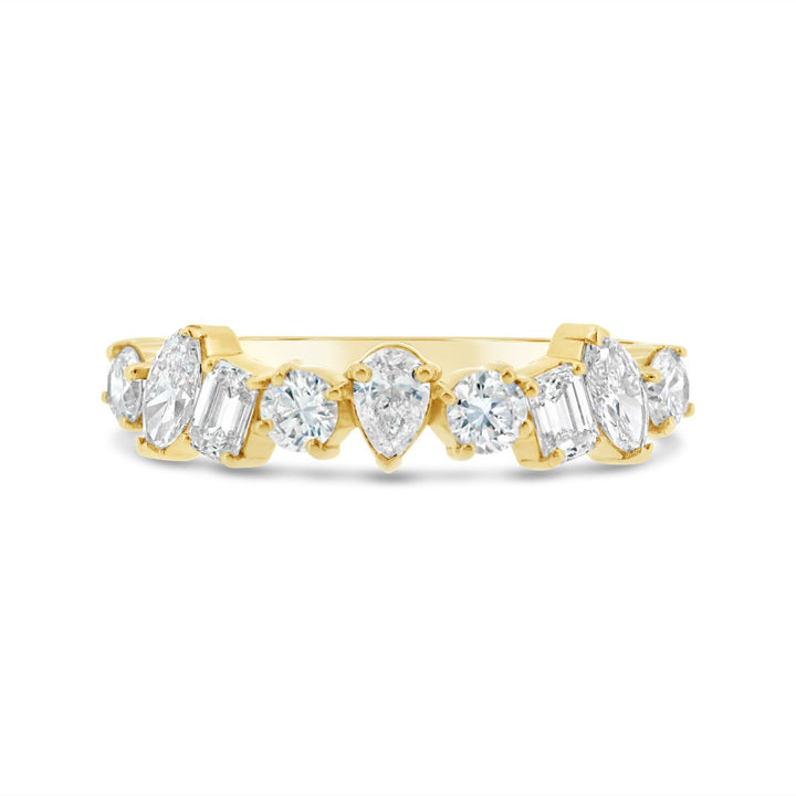 Lab Grown Half Way Set Multishaped Diamond Band