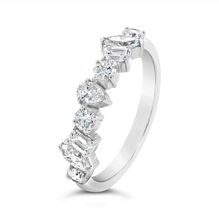 Lab Grown Half Way Set Multishaped Diamond Band