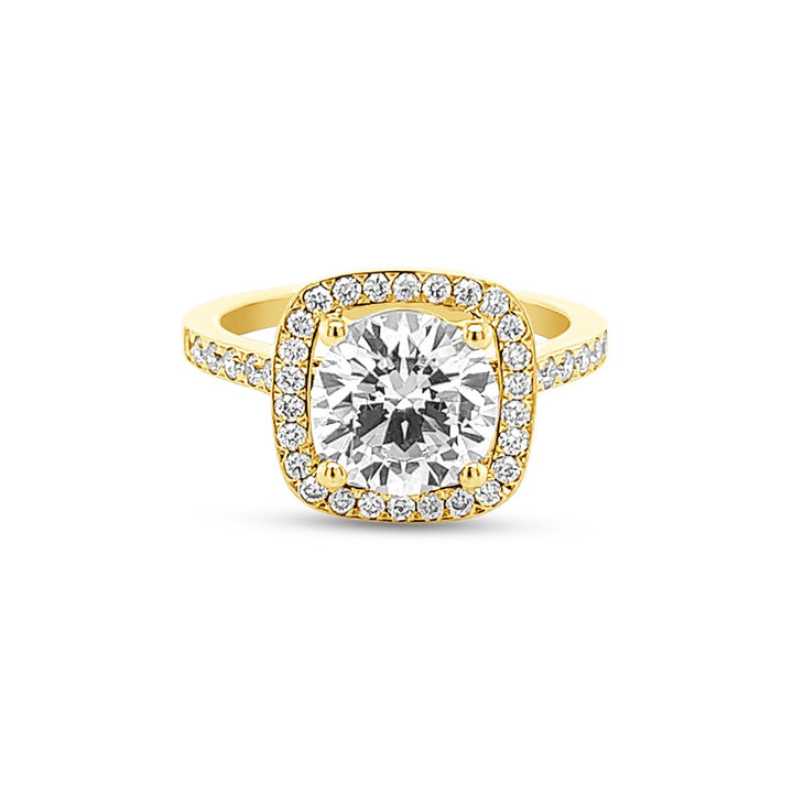 Cushion Shaped Halo Diamond Engagement Ring - The Diamond Guys