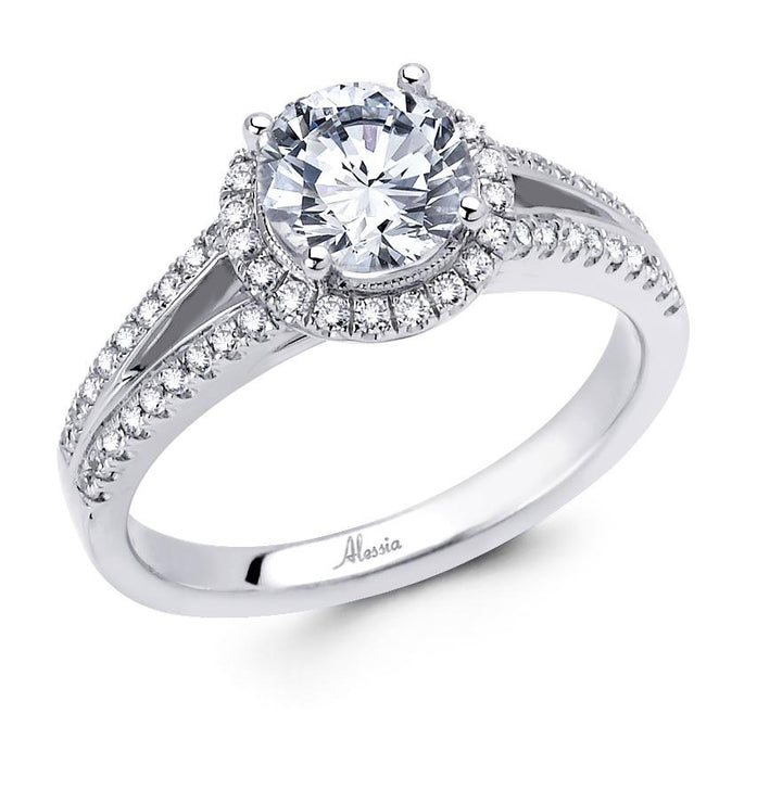 Diamond Halo Engagement Ring