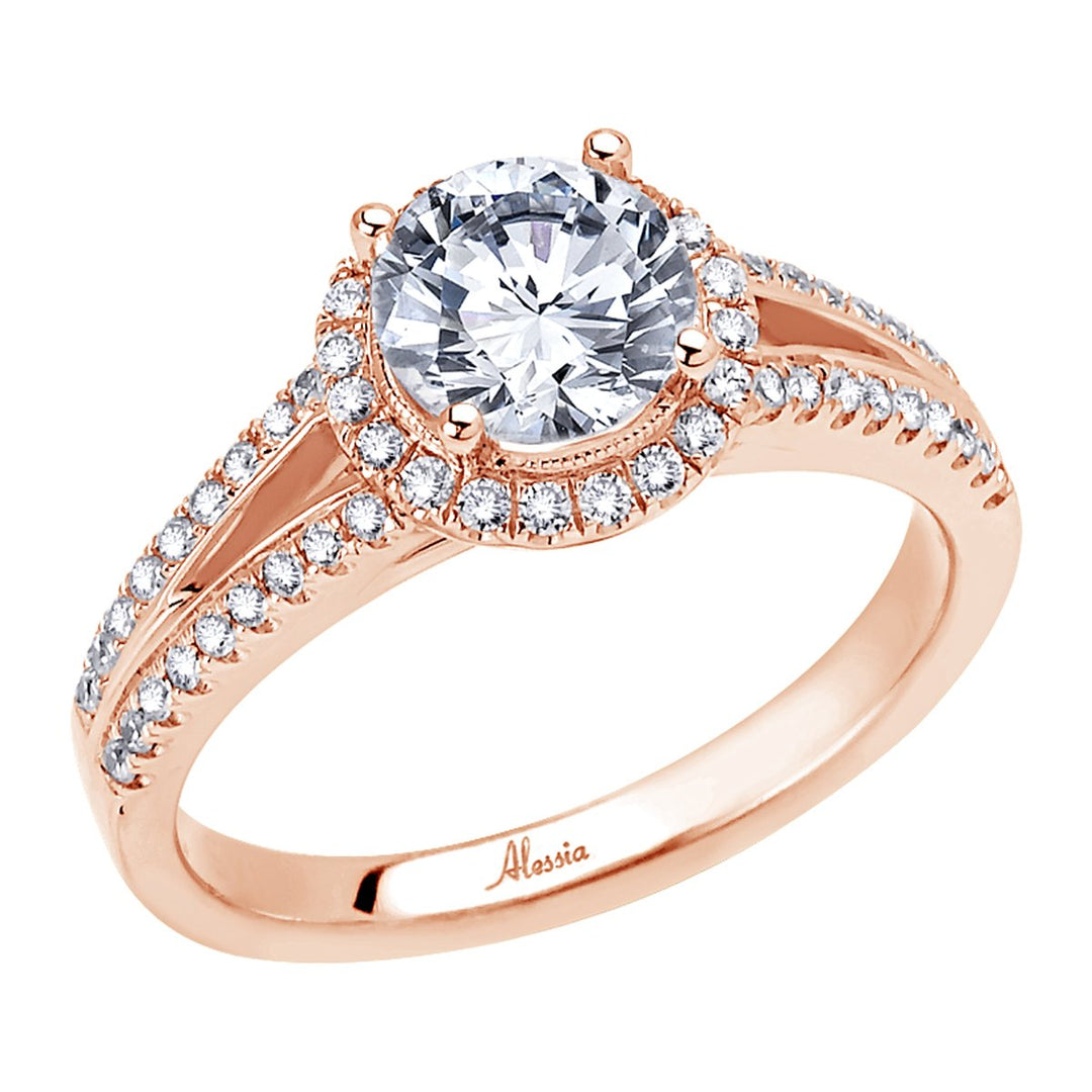 Diamond Halo Engagement Ring