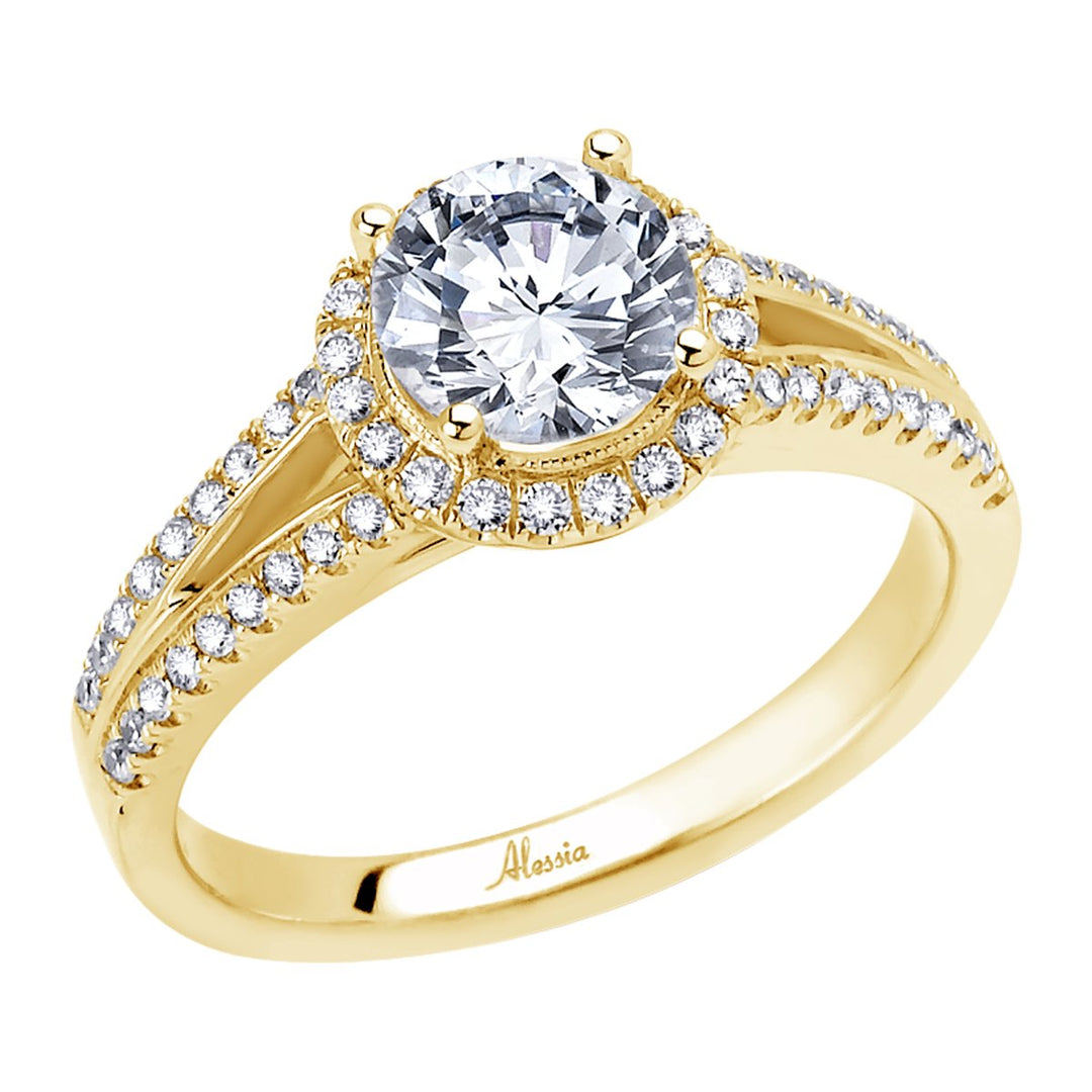 Diamond Halo Engagement Ring