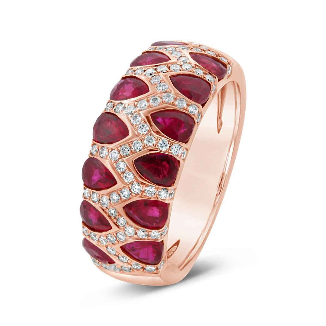 Diamond and Ruby Cocktail Ring