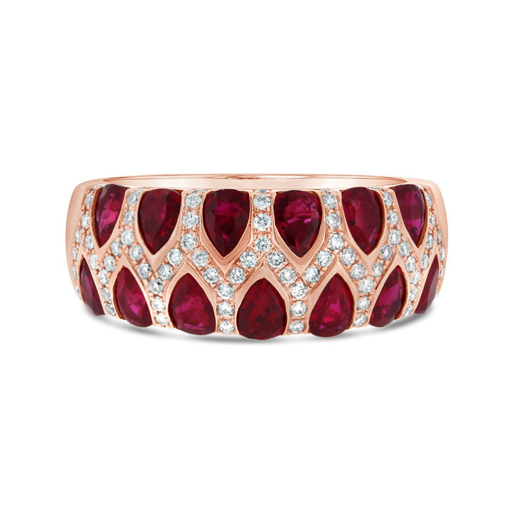 Diamond and Ruby Cocktail Ring