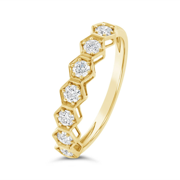 Honeycomb Diamond Band