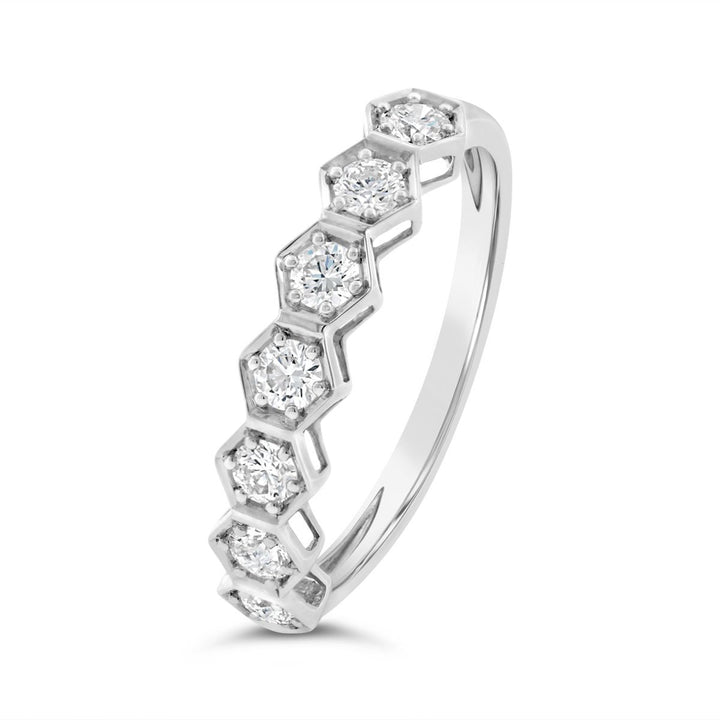 Honeycomb Diamond Band
