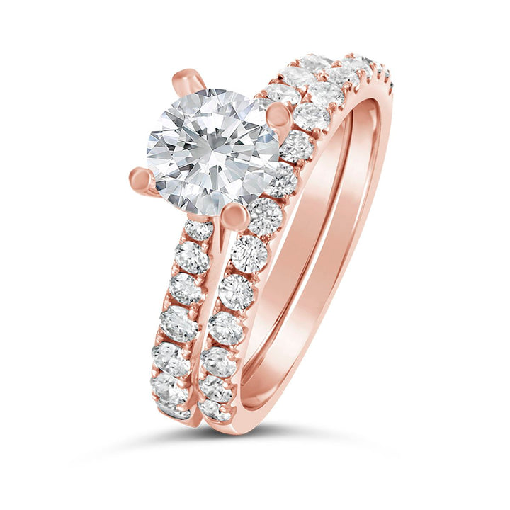 Classic Diamond Wedding Set - GR8042-S - The Diamond Guys