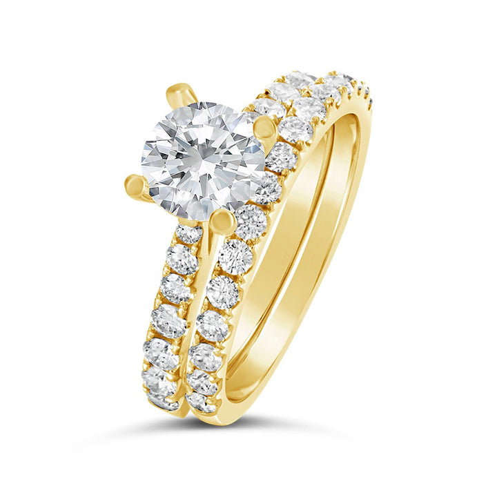 Classic Diamond Wedding Set - GR8042-S - The Diamond Guys