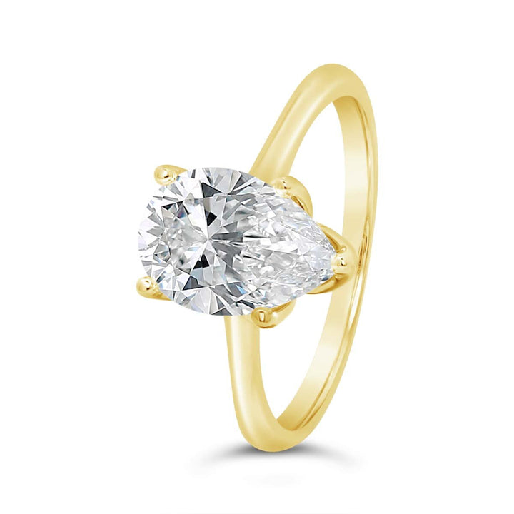 Solitaire Engagement Ring with Diamond Bridge - R5630/P1 - The Diamond Guys