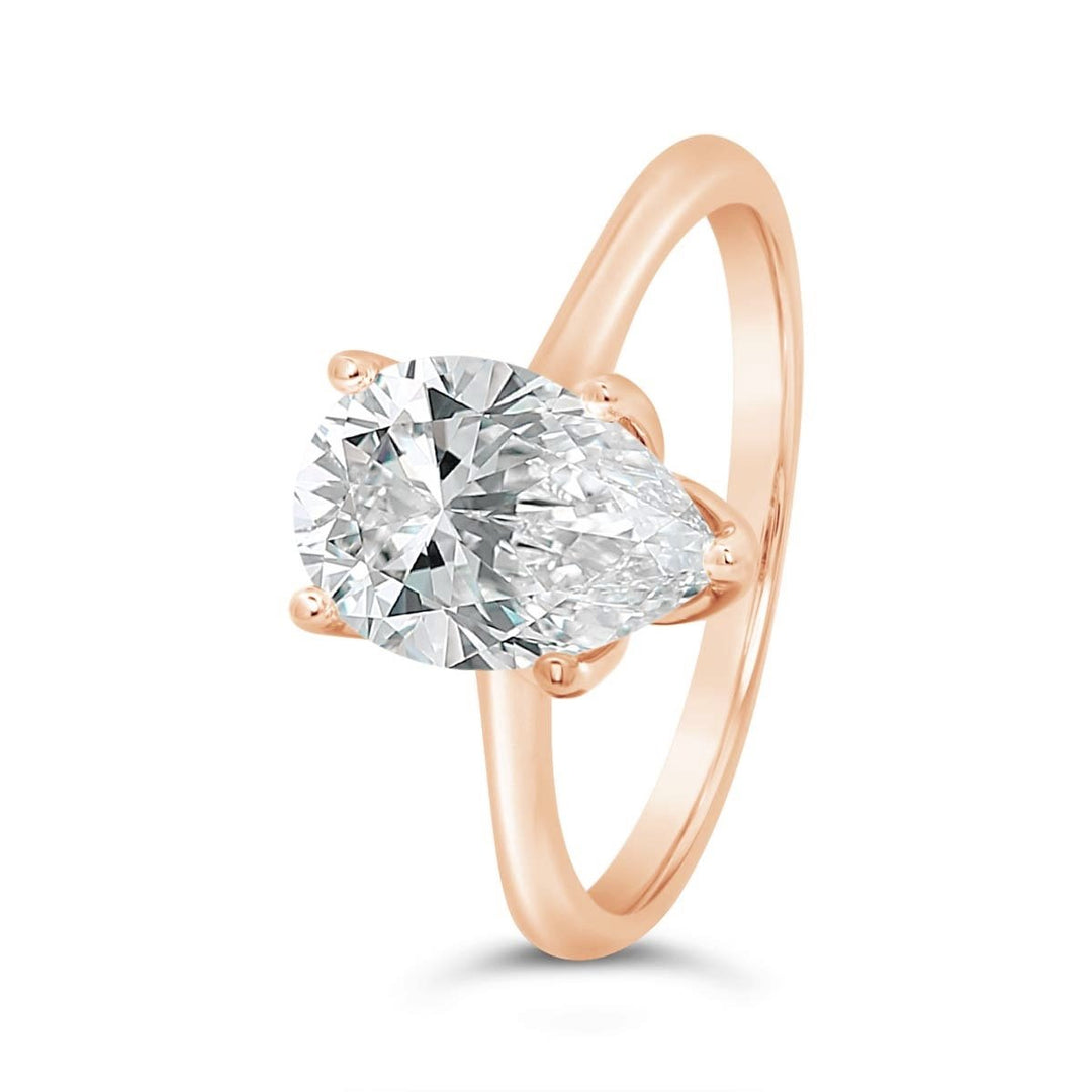 Solitaire Engagement Ring with Diamond Bridge - R5630/P1 - The Diamond Guys