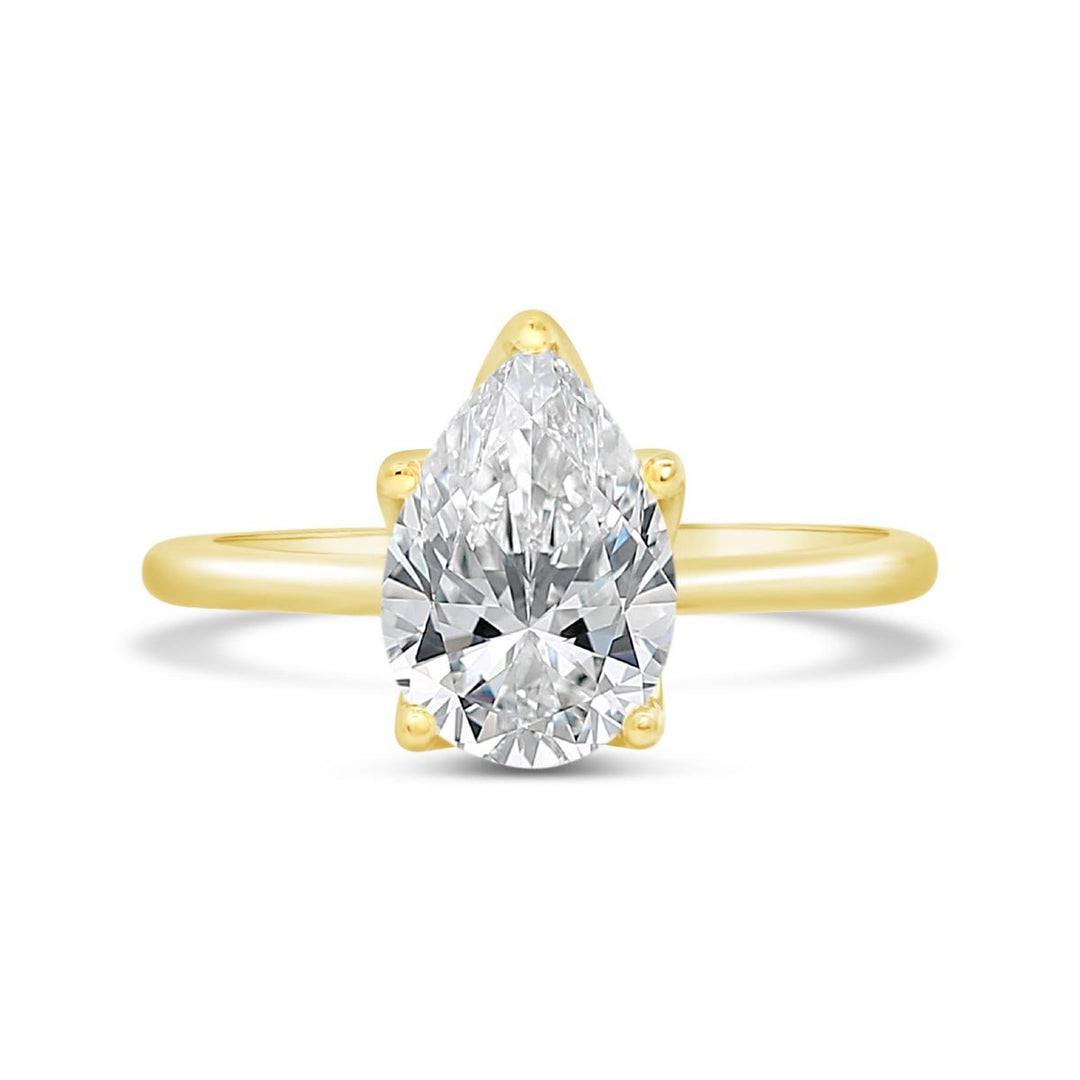 Solitaire Engagement Ring with Diamond Bridge - R5630/P1 - The Diamond Guys