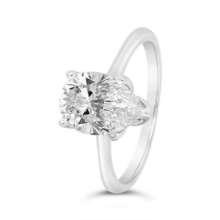 Solitaire Engagement Ring with Diamond Bridge - R5630/P1 - The Diamond Guys