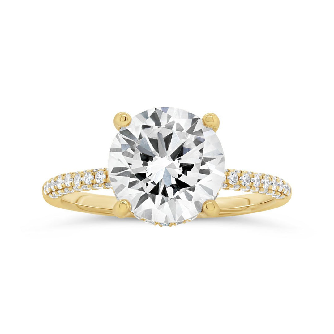 Hidden Halo Micro Pave Diamond Engagement Ring - The Diamond Guys