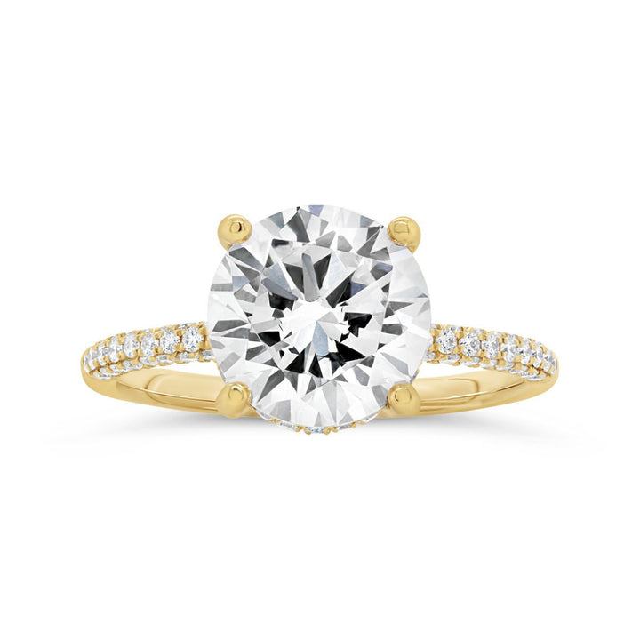 Hidden Halo Micro Pave Diamond Engagement Ring - The Diamond Guys