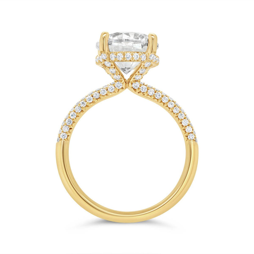 Hidden Halo Micro Pave Diamond Engagement Ring - The Diamond Guys