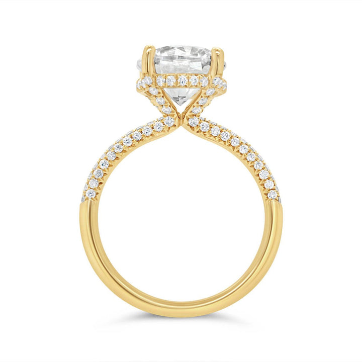 Hidden Halo Micro Pave Diamond Engagement Ring - The Diamond Guys