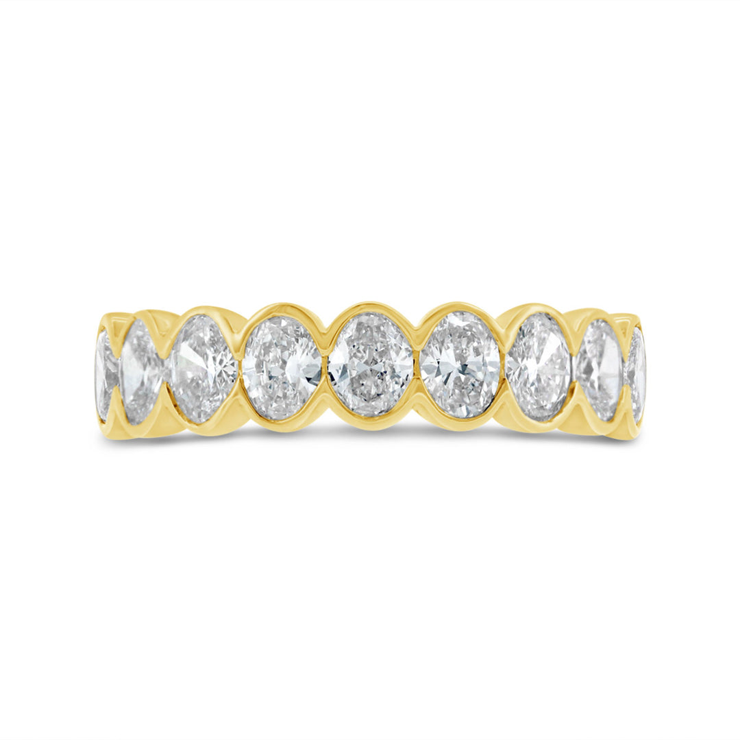 Half Way Lab Grown Bezel Set Diamond Band