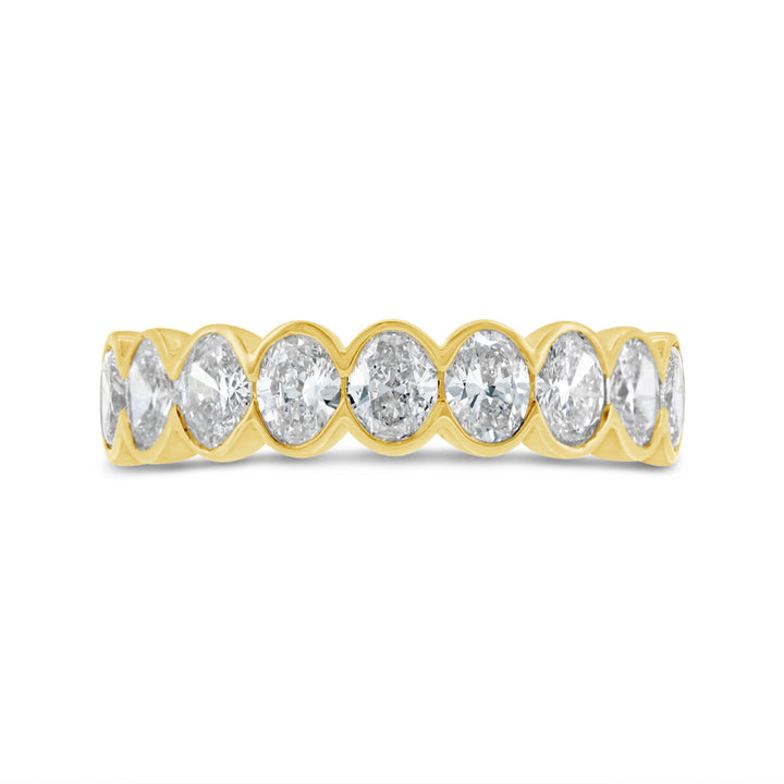 Half Way Lab Grown Bezel Set Diamond Band