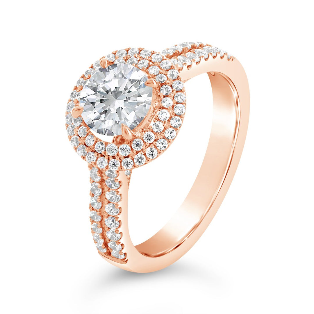 Diamond Double Halo Engagement Ring - The Diamond Guys