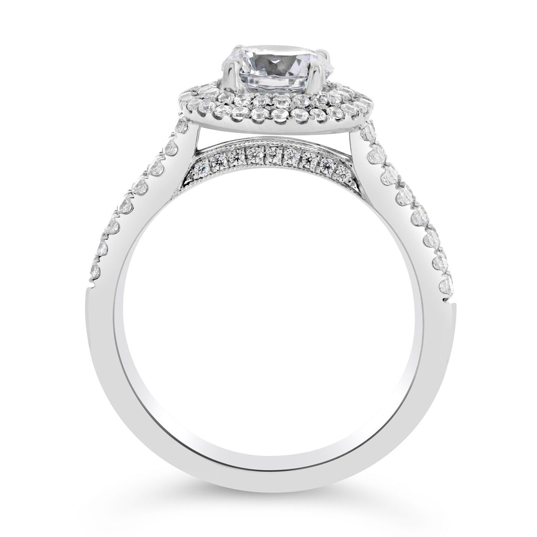 Diamond Double Halo Engagement Ring - The Diamond Guys