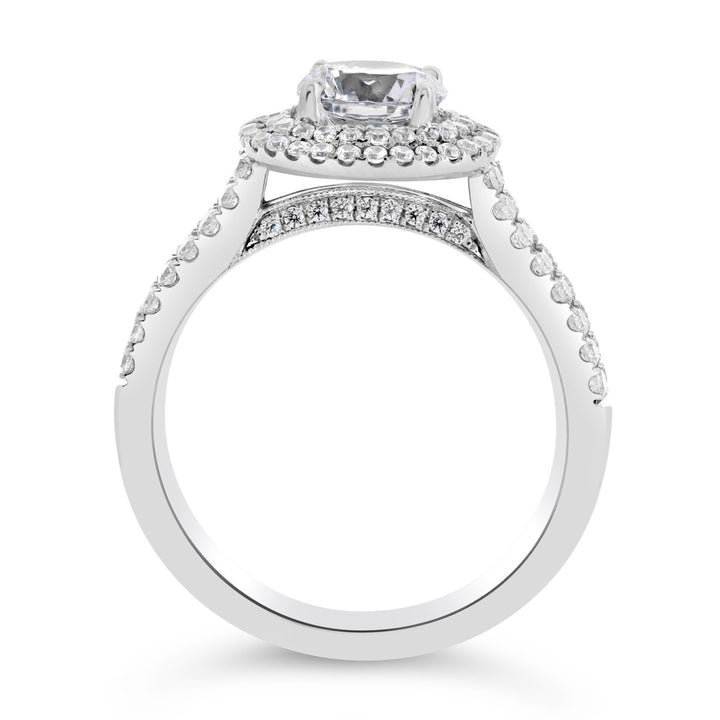 Diamond Double Halo Engagement Ring - The Diamond Guys