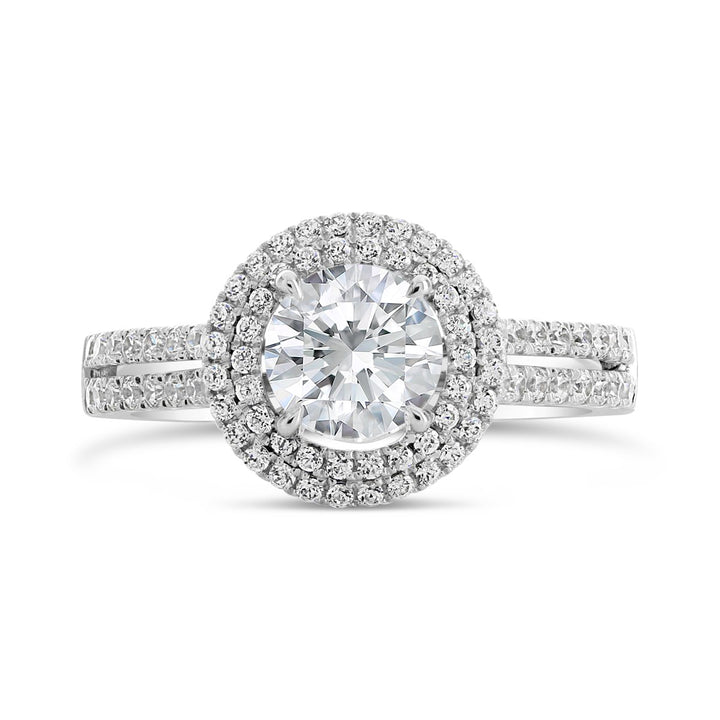 Diamond Double Halo Engagement Ring - The Diamond Guys