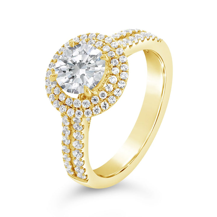 Diamond Double Halo Engagement Ring - The Diamond Guys